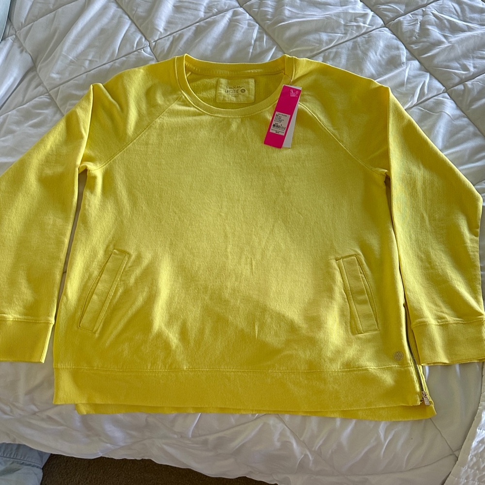 Lilly Pulitzer Yellow Luxletic Crewneck